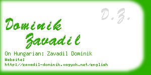 dominik zavadil business card